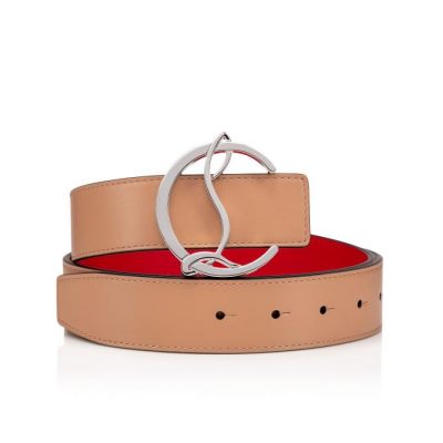 Cinturones W Cl Logo Christian Louboutin Mujer - Beige/Plateados - 1210103BK01
